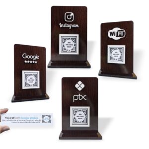 15323615359-woodbark-capa2.jpg Placa QR display balcão Amadeirada PIX INSTAGRAM GOOGLE WIFI