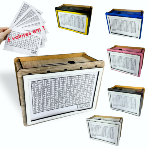 Cofre Desafio Woodbox Madeira MDF com 6 opções de valores